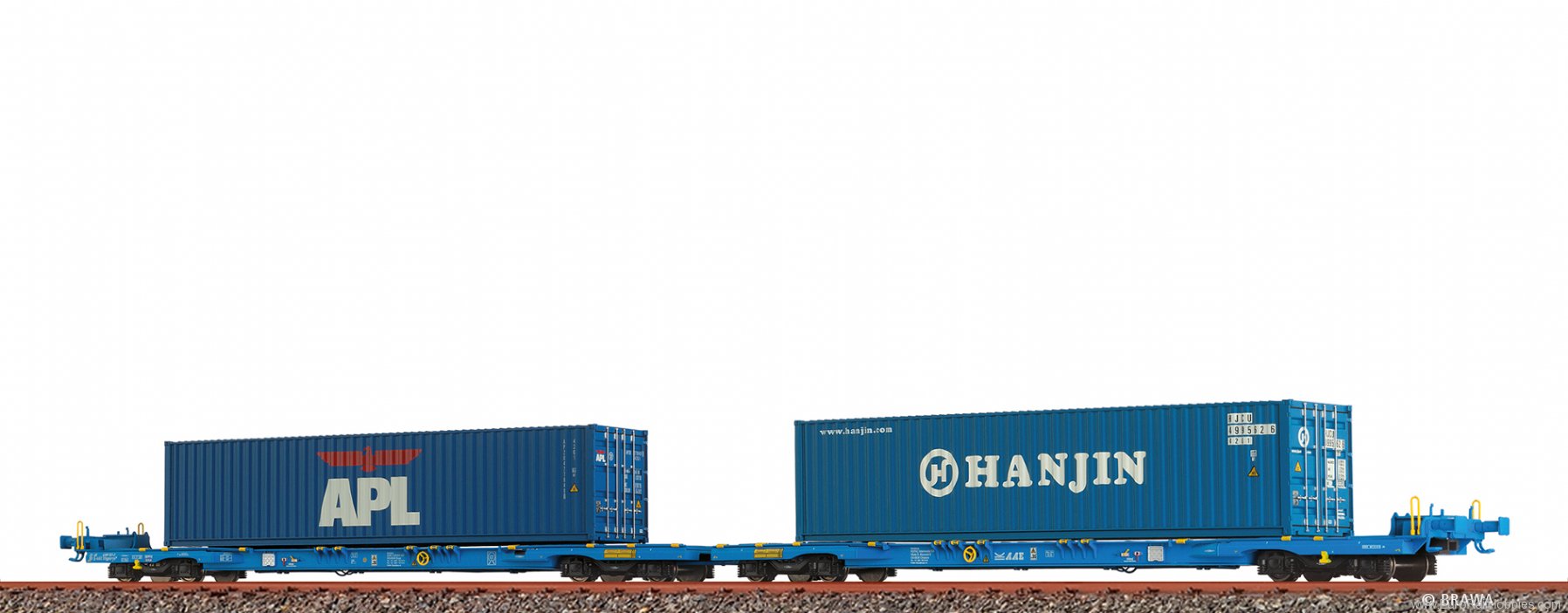 Brawa 48110 Container Car Sffggmrrss36 APL / HANJIN AAE