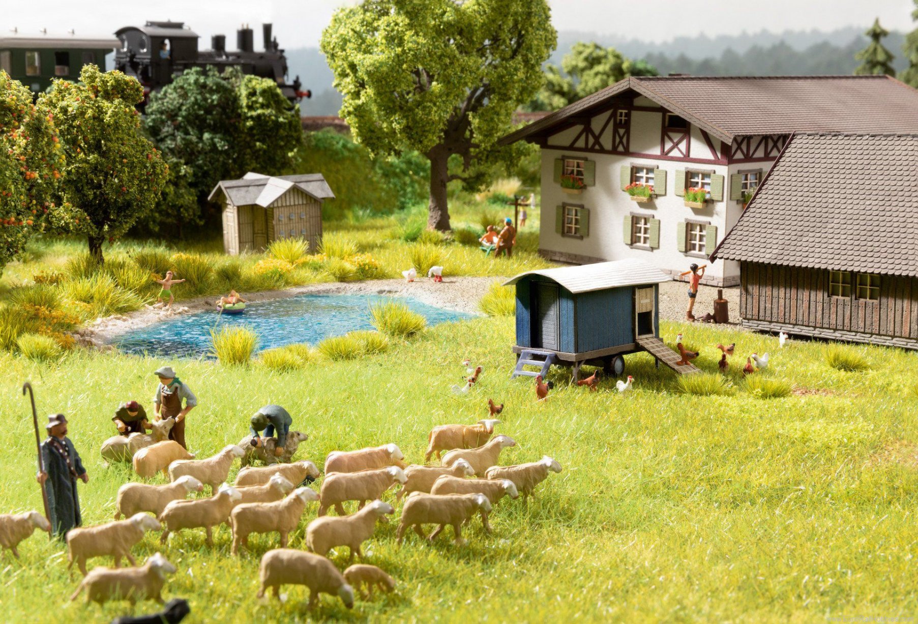 Noch 12961 Flock of Sheep - with Sound Board and Speaker