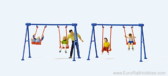 Preiser 10630 Children on the swings 