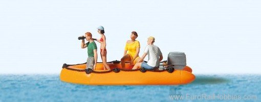 Preiser 10764 Family in a rubber dinghy