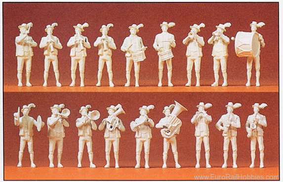 Preiser 16353 Bavarian Band, 18 unpainted figures
