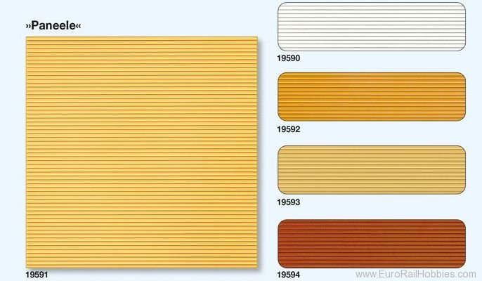 Preiser 19590 White panels, 3 panels 95 x 95 mm (kit)