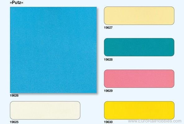 Preiser 19628 Plaster turquoise colors 3 plates 95 x 95 mm 