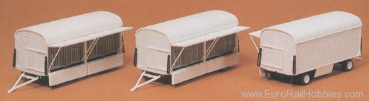 Preiser 20007 Animal Wagon Set (undecorated), Kit 