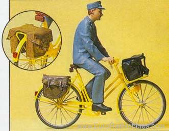 Preiser 45069 People Working -- Postman On A Bicycle 