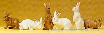 Preiser 47052 Assorted Rabbits 