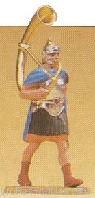 Preiser 50204 Soldiers 1:25 -- Roman Soldier Marching w/Hor
