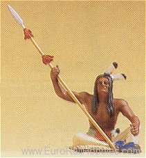 Preiser 54618 Indian sitting w/spear 