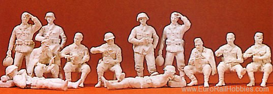 Preiser 72505 Unpainted Figure Sets -- German Infantry Rest