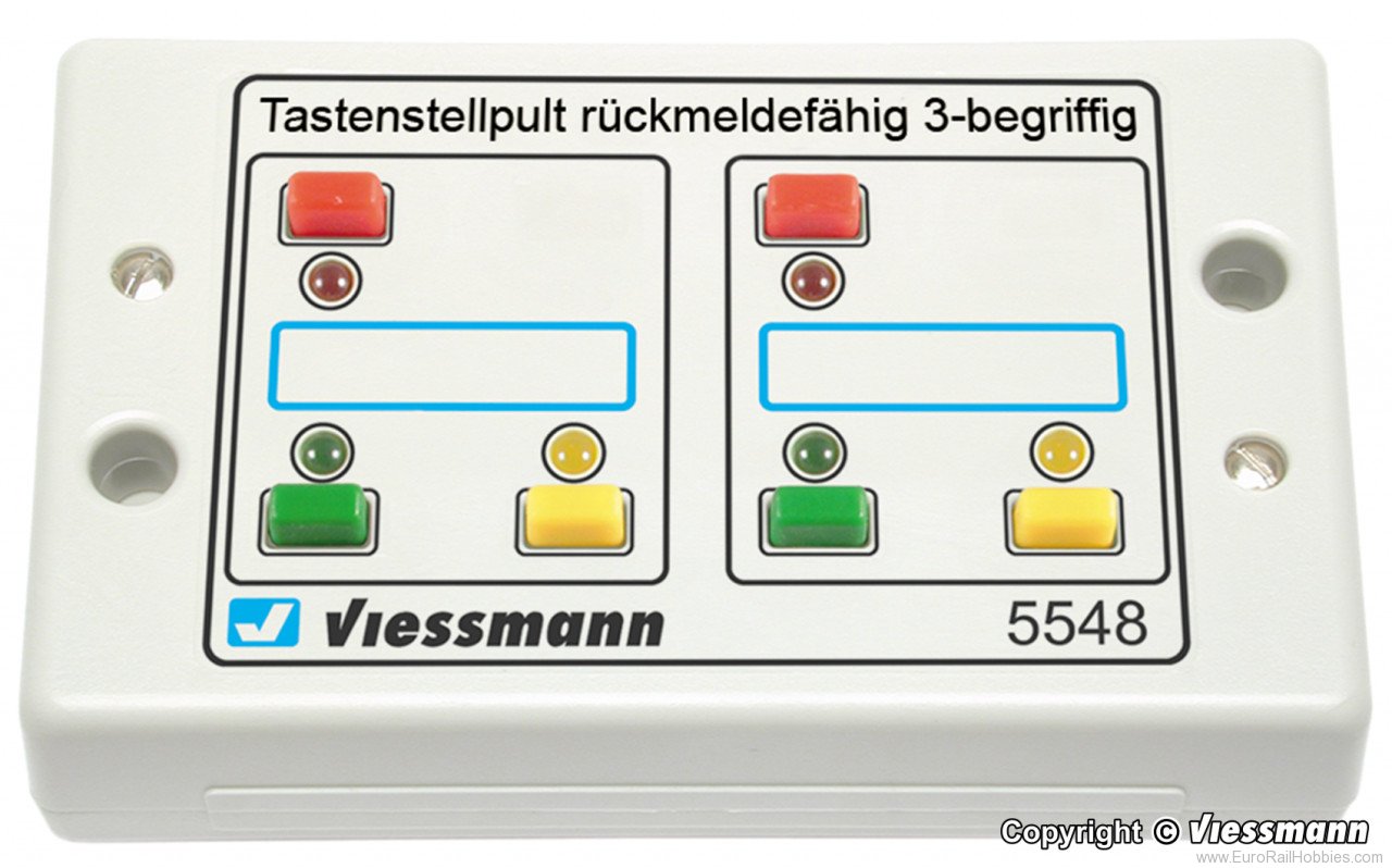 Viessmann 5548 Push button panel, feedback, 3-aspects