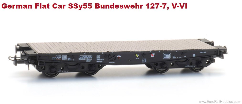 Artitec 20.284.14 German Flat Car SSy55 Bundeswehr 127-7