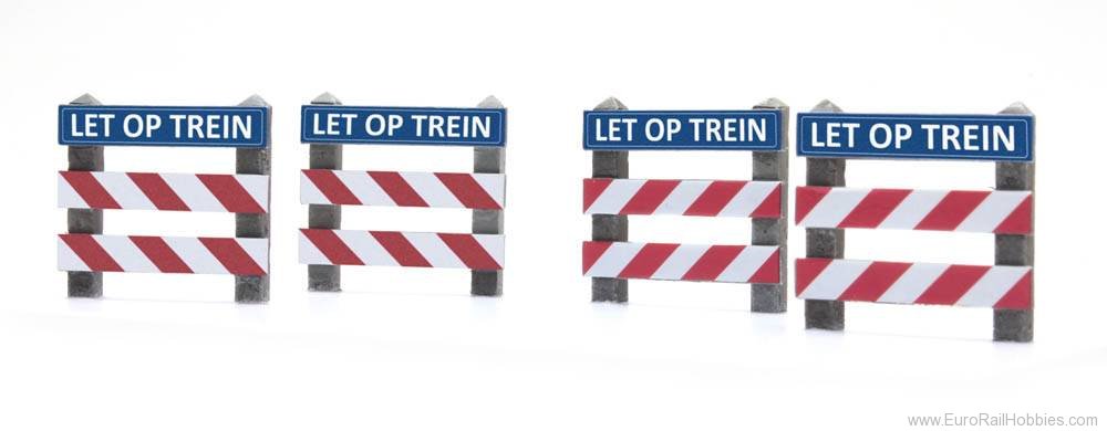 Artitec 387.362 Dutch warning sign railroad crossing 'LET OP'