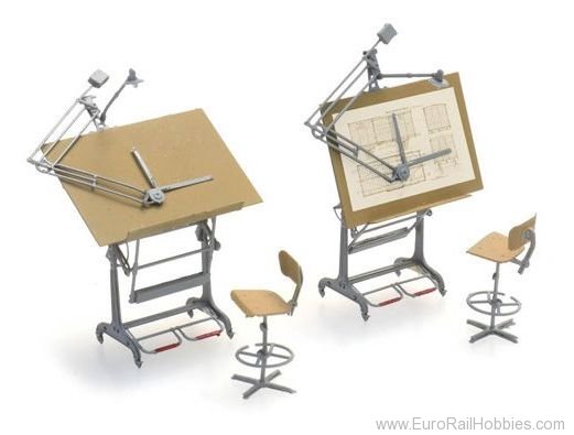 Artitec 387.474 2 drawing boards and chairs