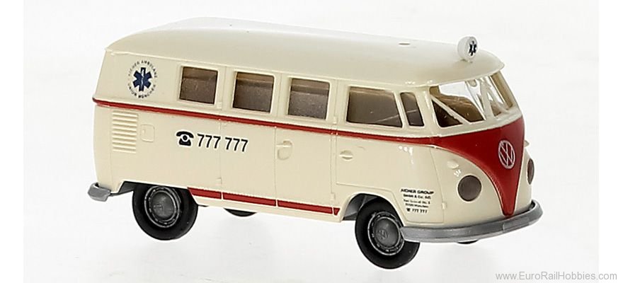 Brekina 31619 VW T1b Kombi 1960, Ambulanz Aicher, 