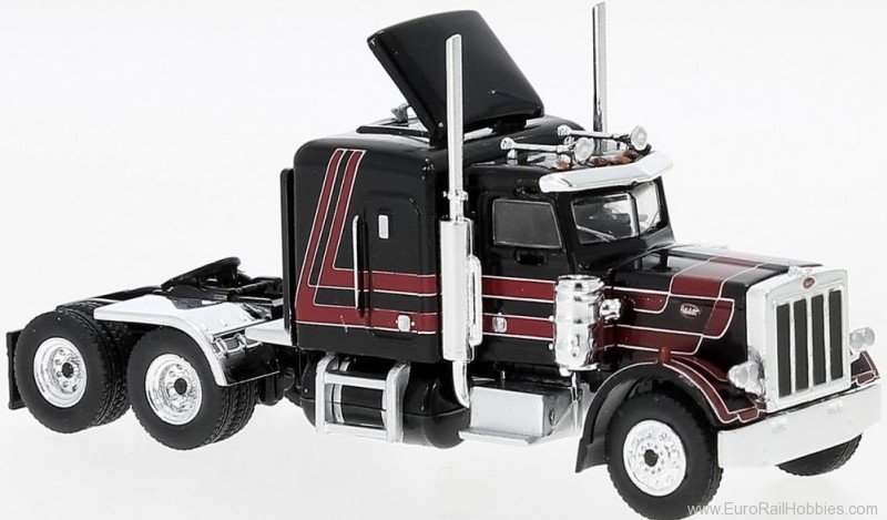 Brekina 85713 Peterbilt 359, Black, Red 1973   