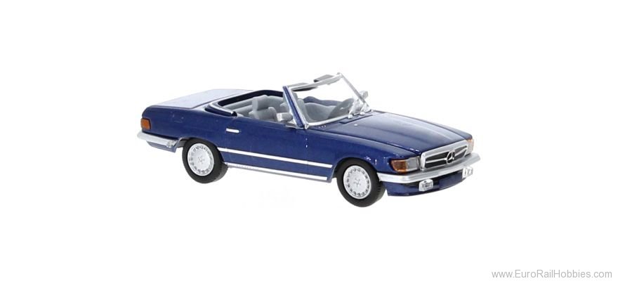 Brekina PCX870483 Mercedes SL (R107) Metallic  Dark Blue, 1985,