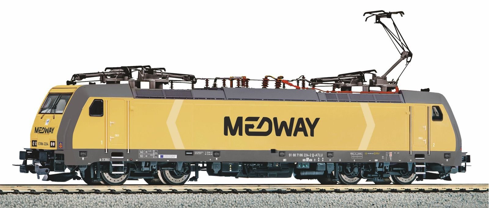 Piko 21631 Electric Locomotive BR 186 Medway VI, incl. P