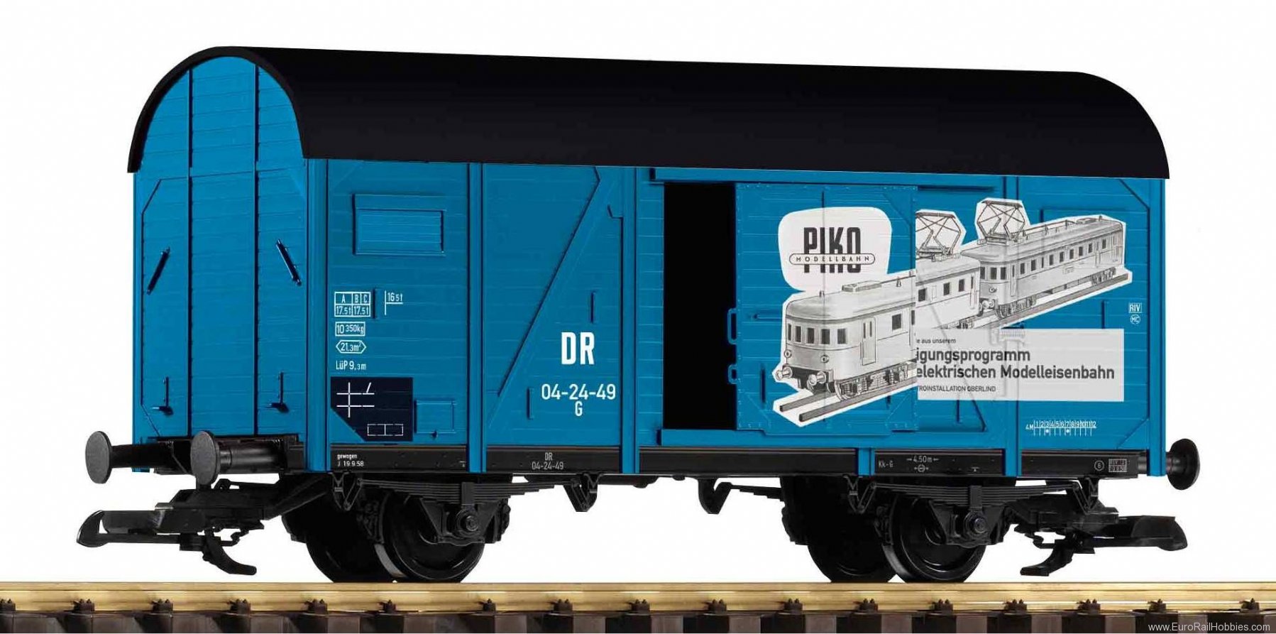 Piko 37972 G Covered freight wagon VEB PIKO DR III