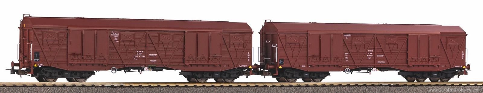 Piko 58259 Set of 2 large capacity wagons 401Ka PKP V (P