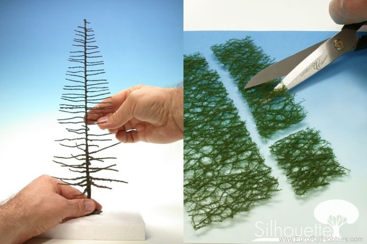 Silhouette Silflor MiniNatur 573-02 Bausatz Fichte Green spruce assembly kit, Sum