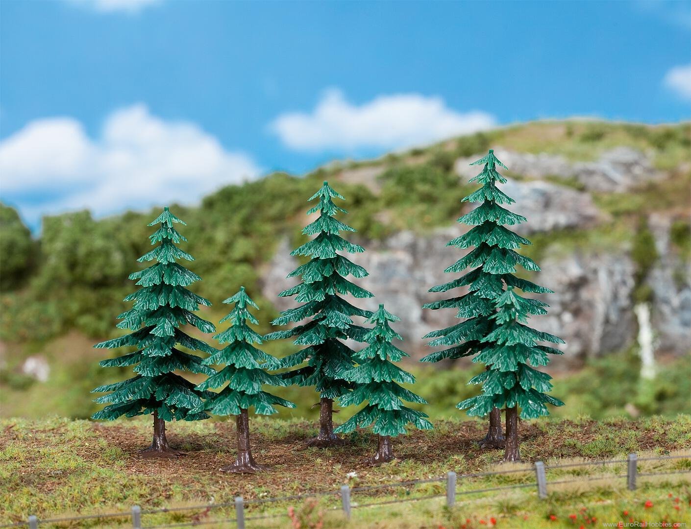 Faller 181157 6 Retro fir trees