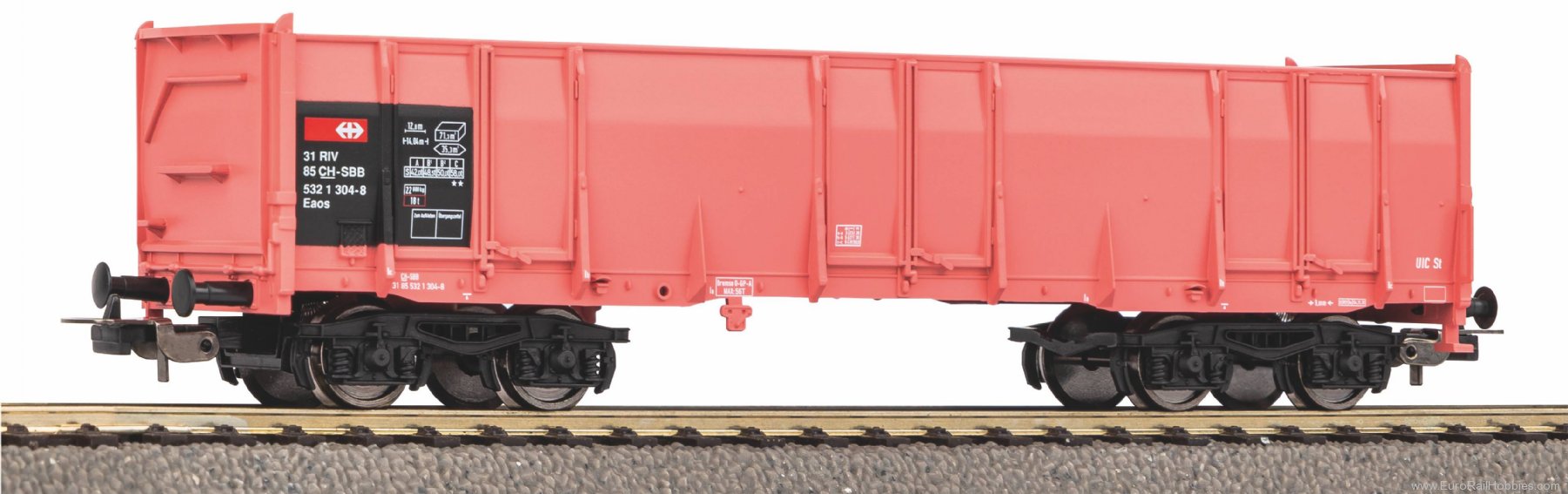 Piko 27710 High side gondola Eaos pink SBB V (Piko Hobby