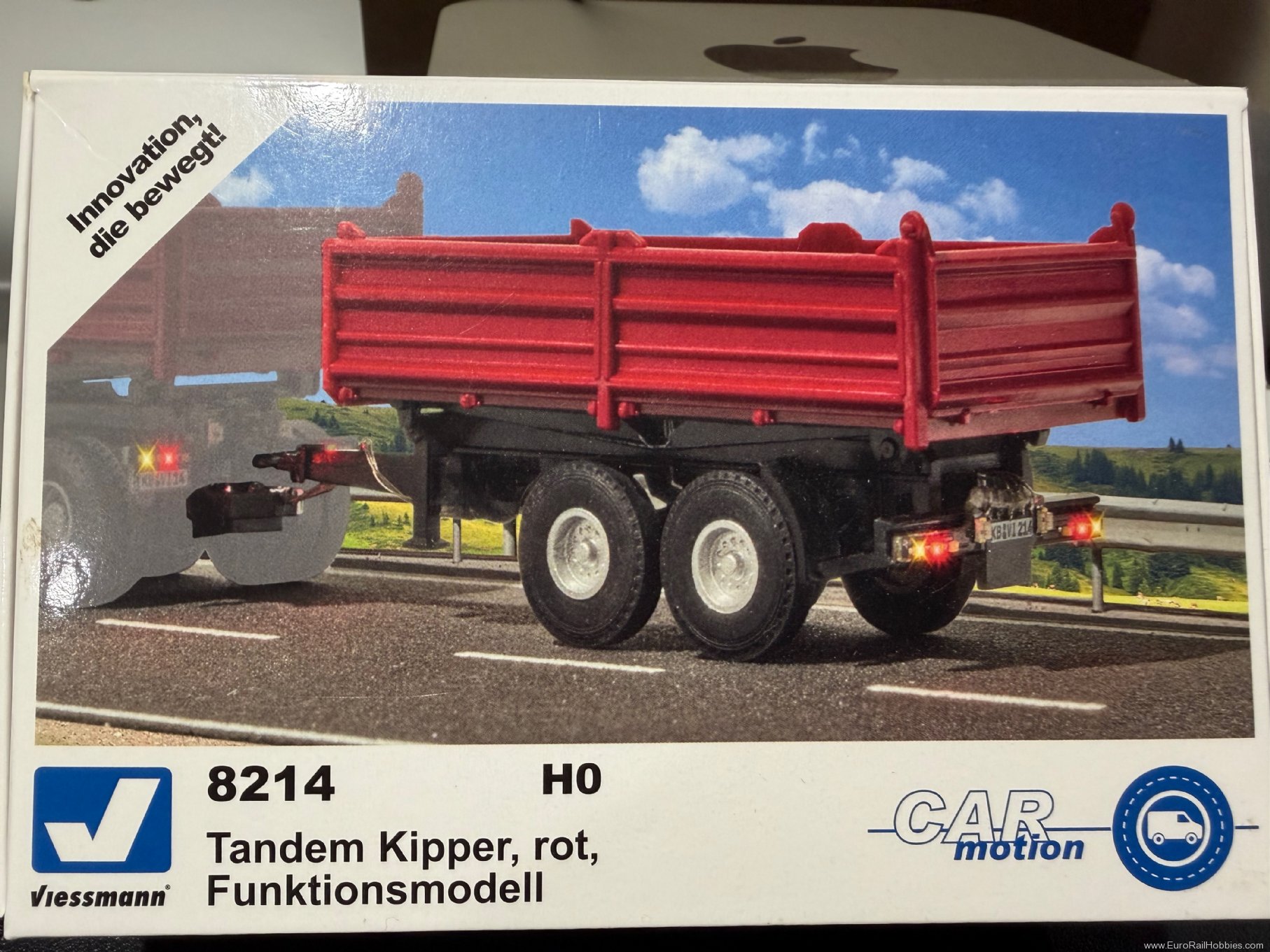 Pre-Owned & Collectibles -AN-VM-8214 Used - Like NEW - H0 Tandem tipper, red, func
