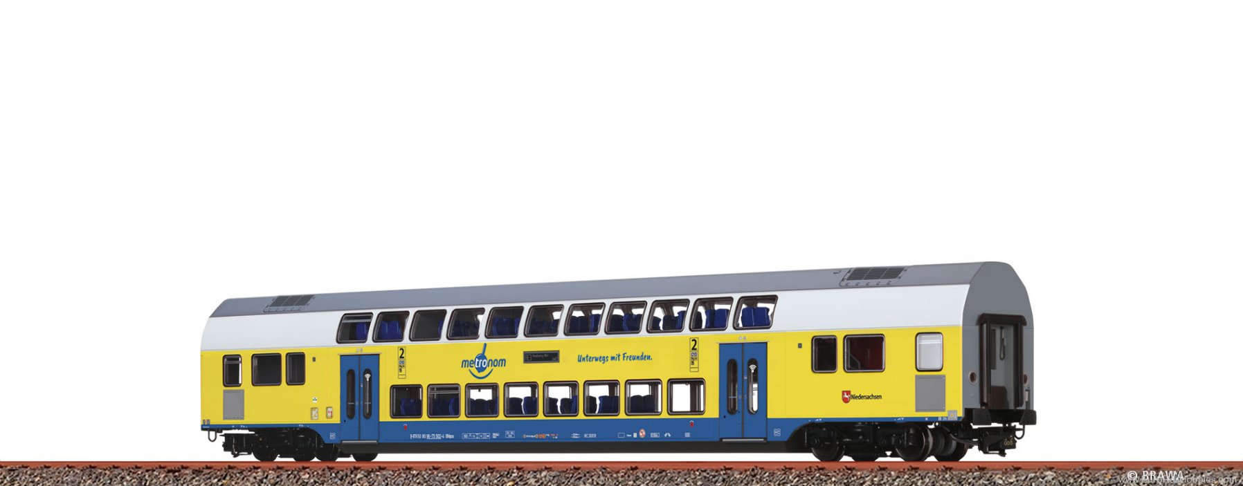Brawa 44579 BRAWA Double-Deck Middle Wagon 2nd class Metr