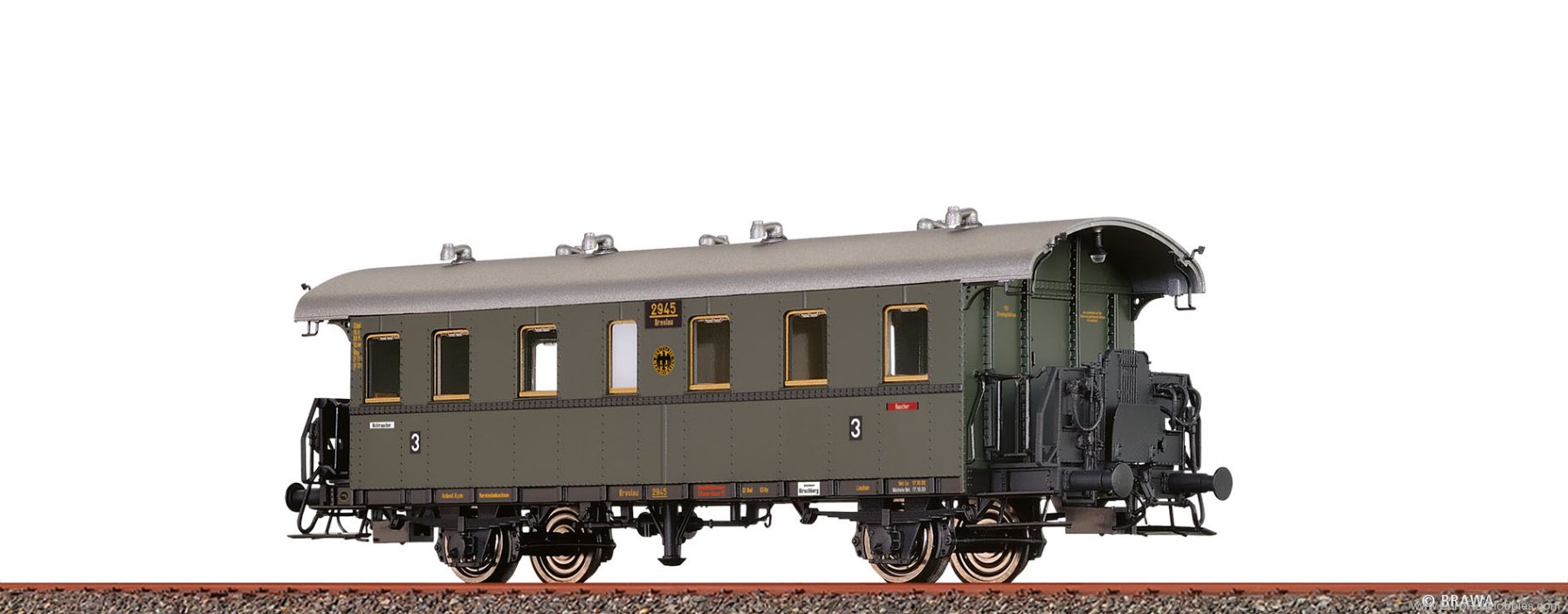 Brawa 45825 BRAWA DRG Standard Passenger Coach Cidel-24