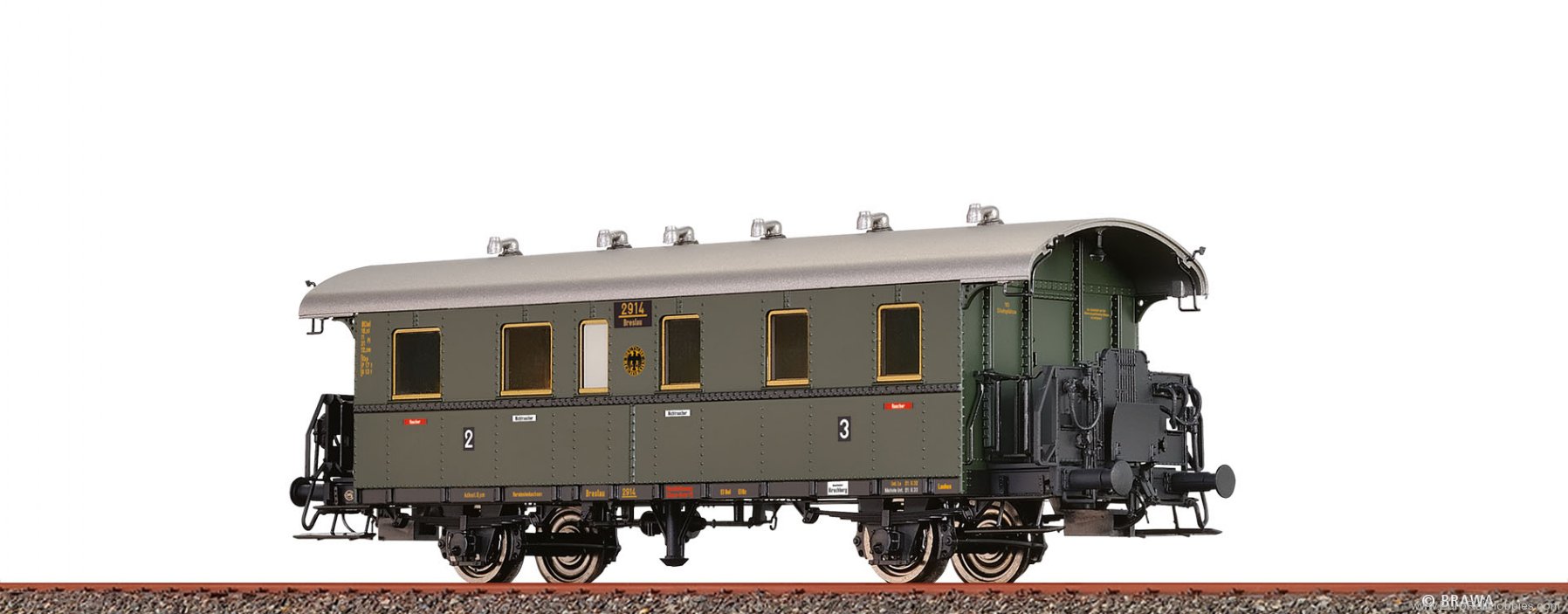 Brawa 45827 BRAWA DRG Standard Passenger Coach Bciel-24