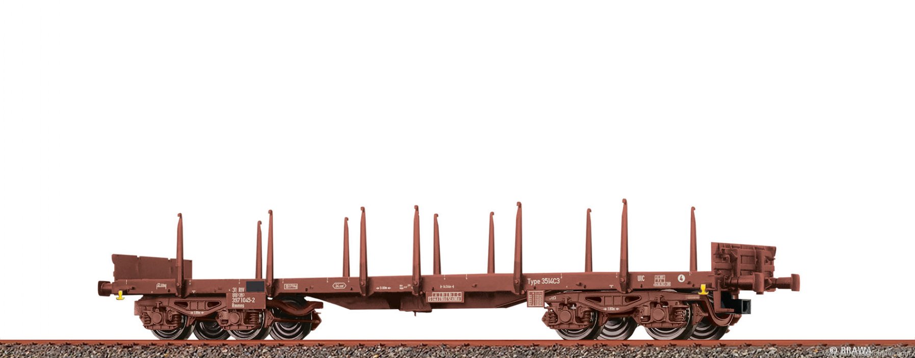 Brawa 47124 BRAWA SNCB Flat Car Rmmns
