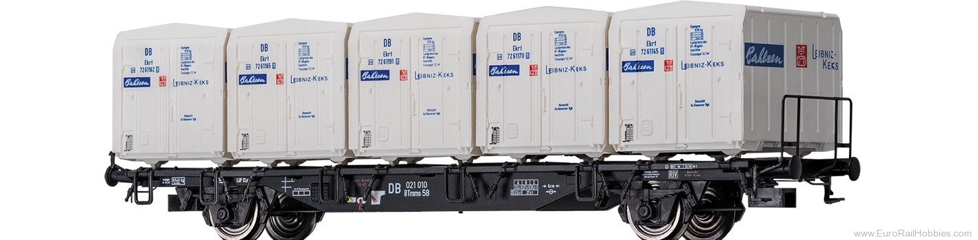 Brawa 49137 BRAWA Container Car BTmms58 DB, with Ekrt 212