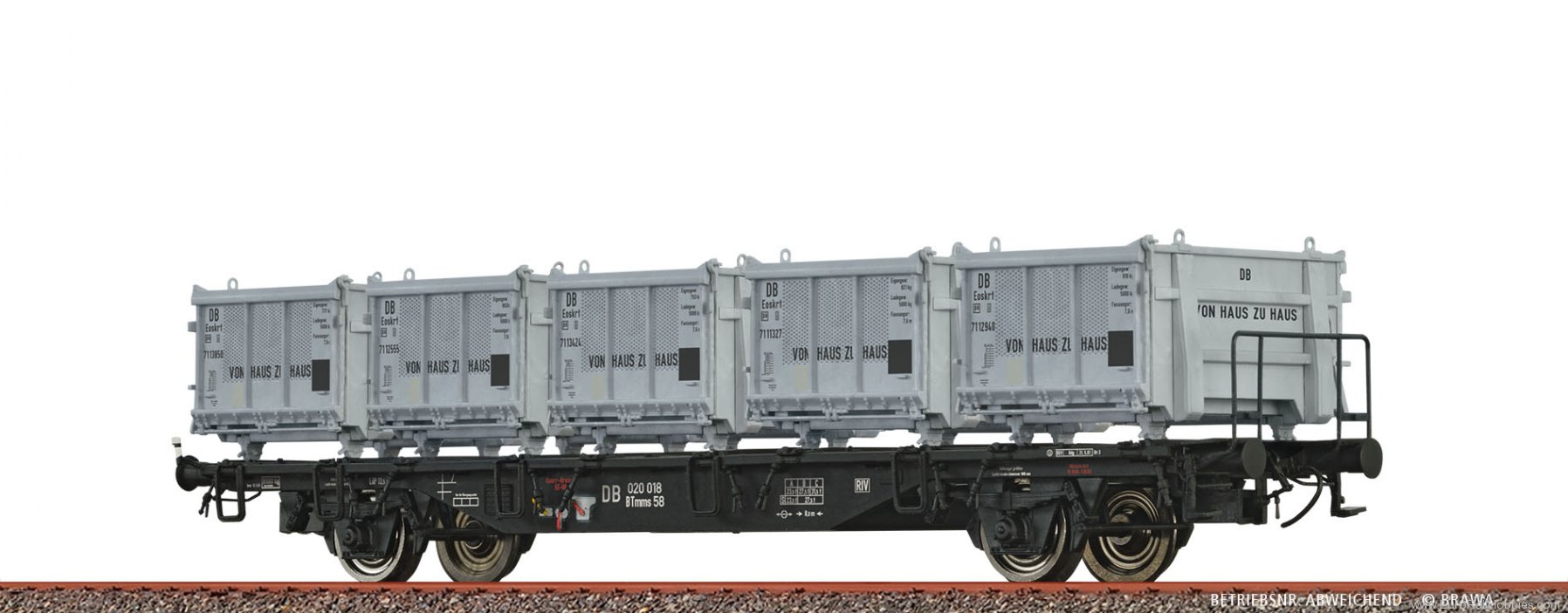 Brawa 49138 BRAWA DB Container Car Lbs589, with Eoskrt022