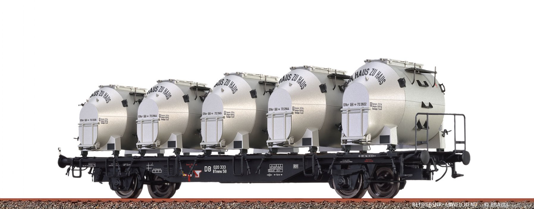 Brawa 49139 BRAWA DB Container Car BTmms58, with Efkr 401
