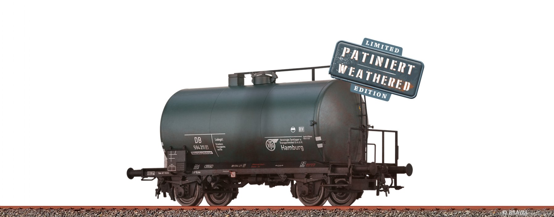 Brawa 50043 Tank Car Z [P] â€žVTGâ€ DB Weathered  (AC) (
