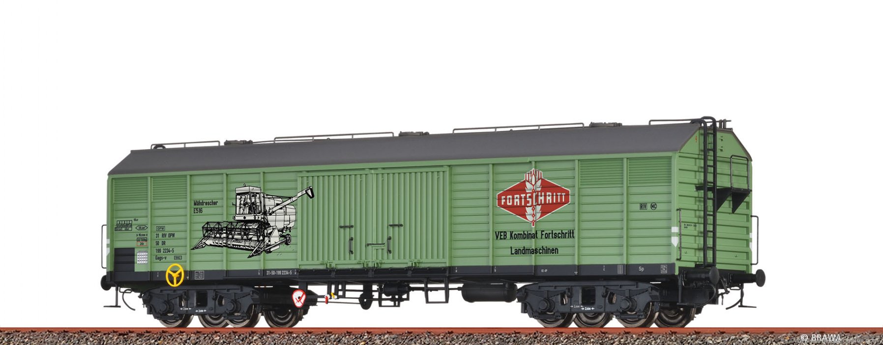 Brawa 50416 BRAWA DR Covered Freight Car Gags-v 'Fortschr
