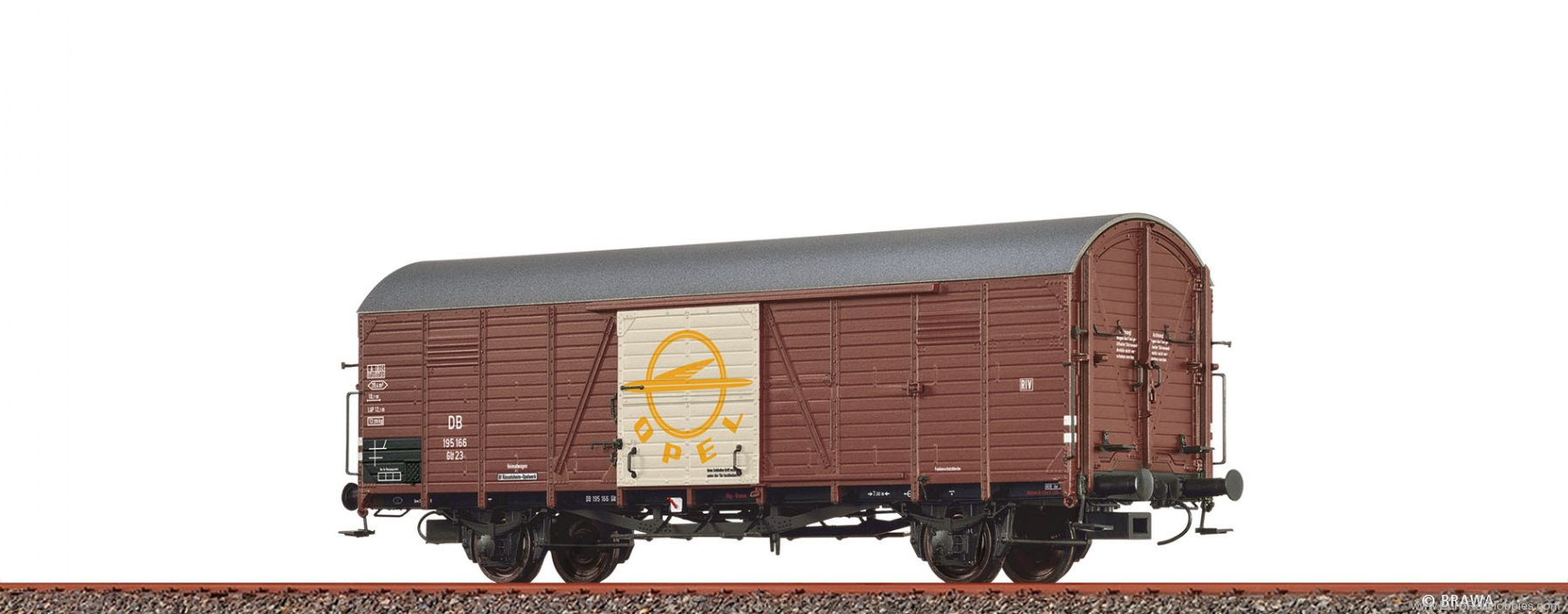 Brawa 50478 Covered Freight Car Glt23 Opel DB
