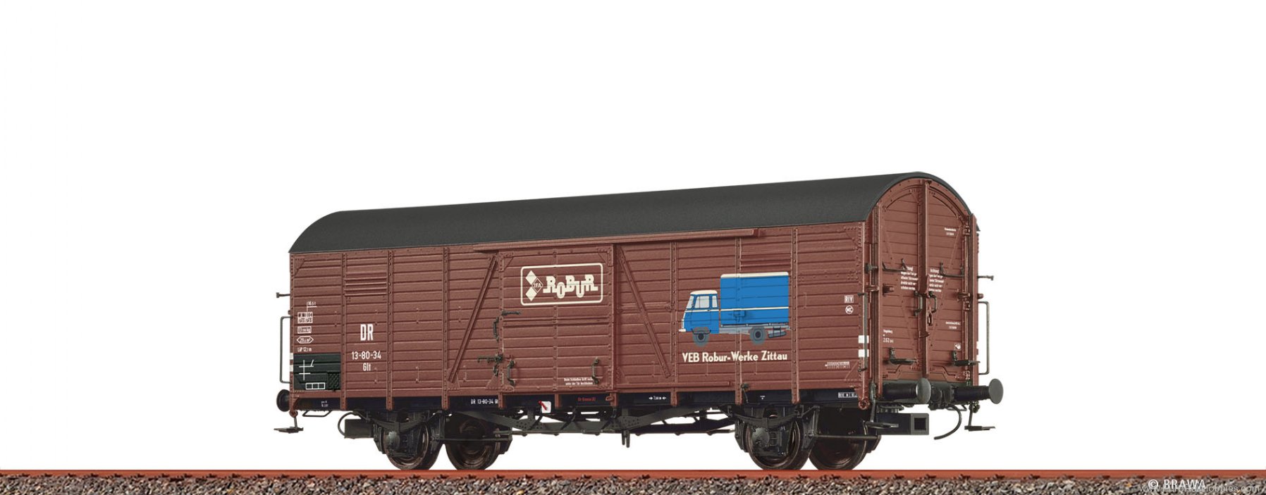 Brawa 50480 Covered Freight Car Glt Robur DR