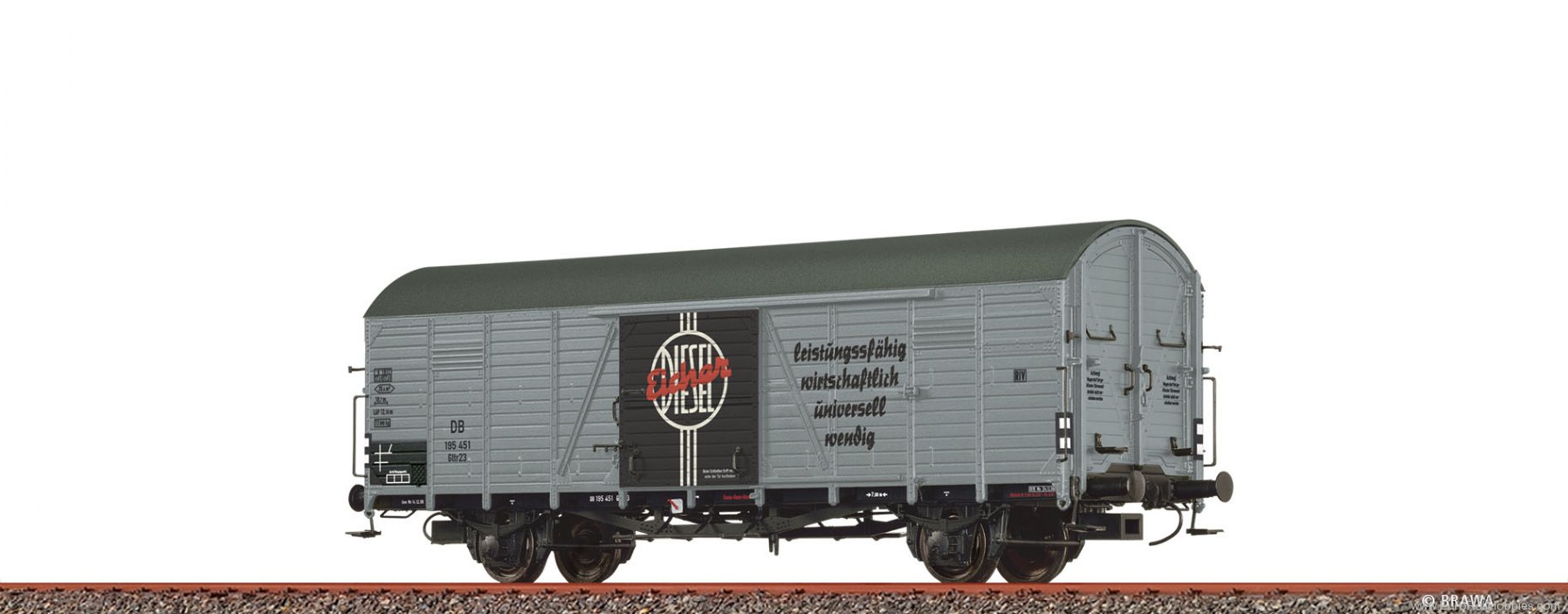 Brawa 50485 Covered Freight Car Gltr23 â€žEicher Traktorâ