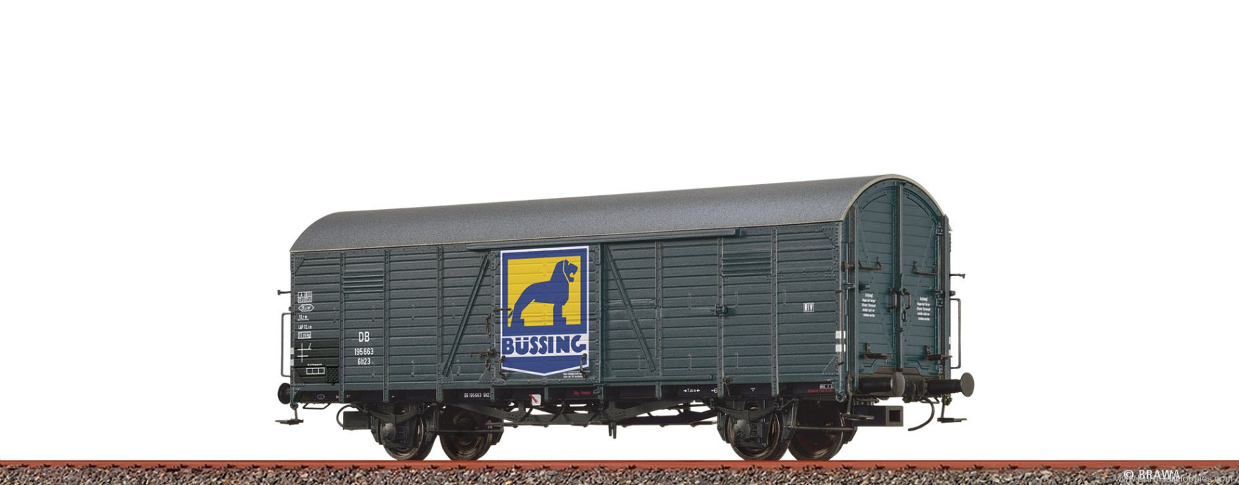 Brawa 50486 Covered Freight Car Glt23 â€žBÃ¼ssingâ€ DB