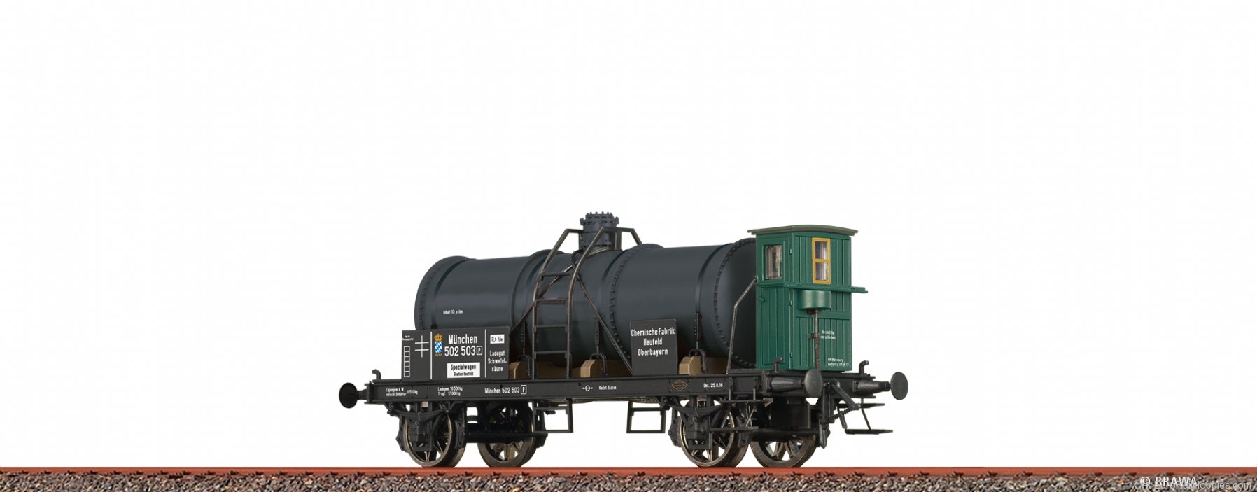 Brawa 50781 Tank Car K2 K.Bay.Sts.B.