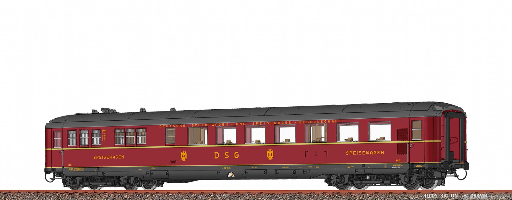 Brawa 51046 Dining Car WRÃ¼ge DSG