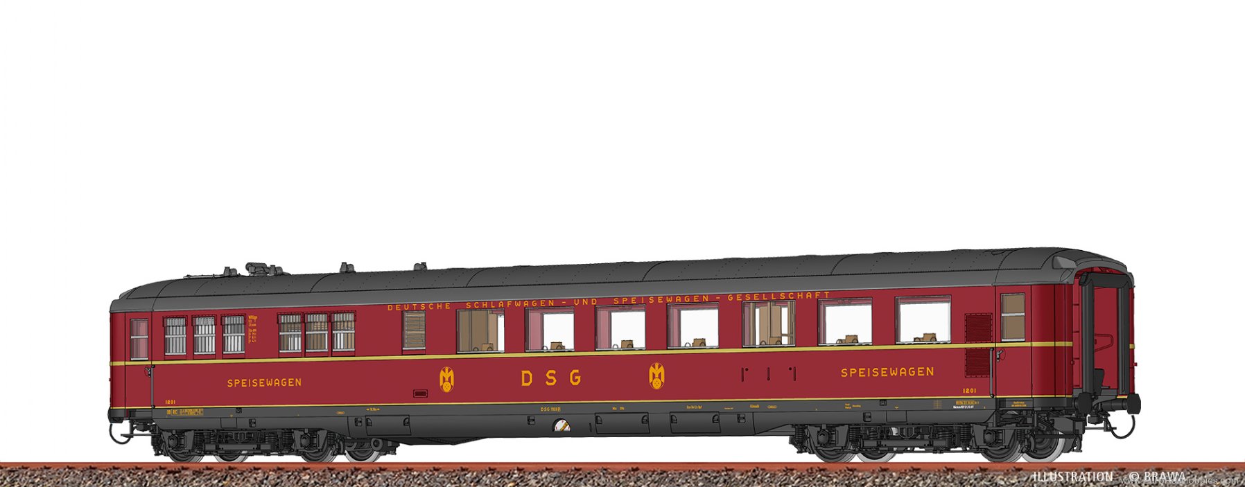 Brawa 51054 Dining Car WRÃ¼ge DSG
