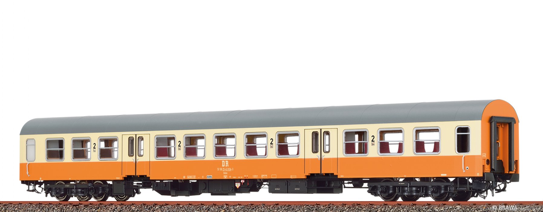 Brawa 51142 Brawa DR Passenger Coach 2nd class Bmhe 'StÃ¤