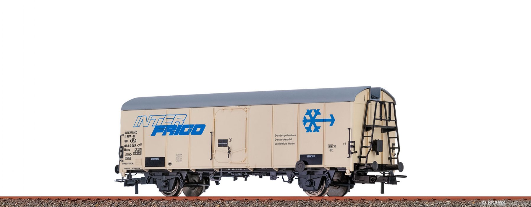 Brawa 51154 BRAWA  SNCB Refrigerator Car Ibces 'Interfrig