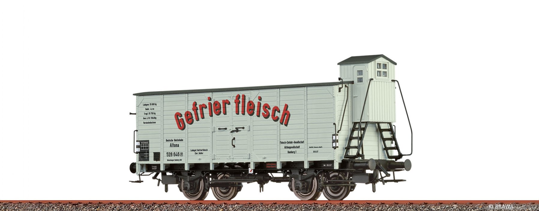 Brawa 51213 BRAWA  Beer Car 'Gefrierfleisch Hamburg Alton