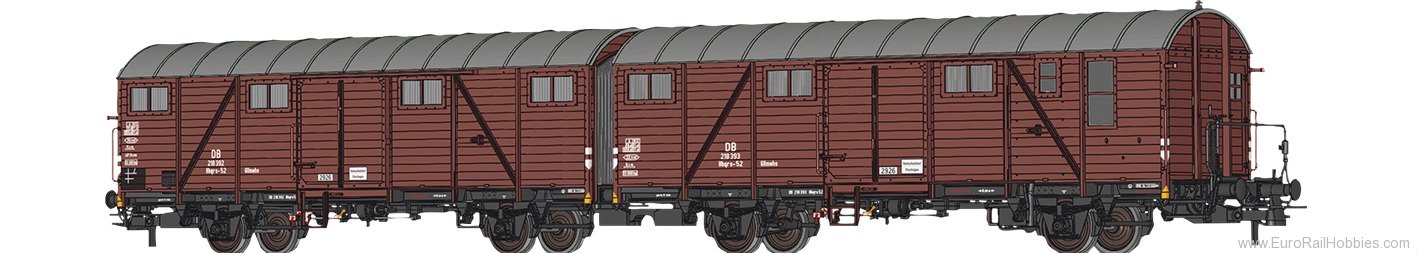 Brawa 51297 BRAWA DB Covered Freight Car Hbqrs-52 (New To