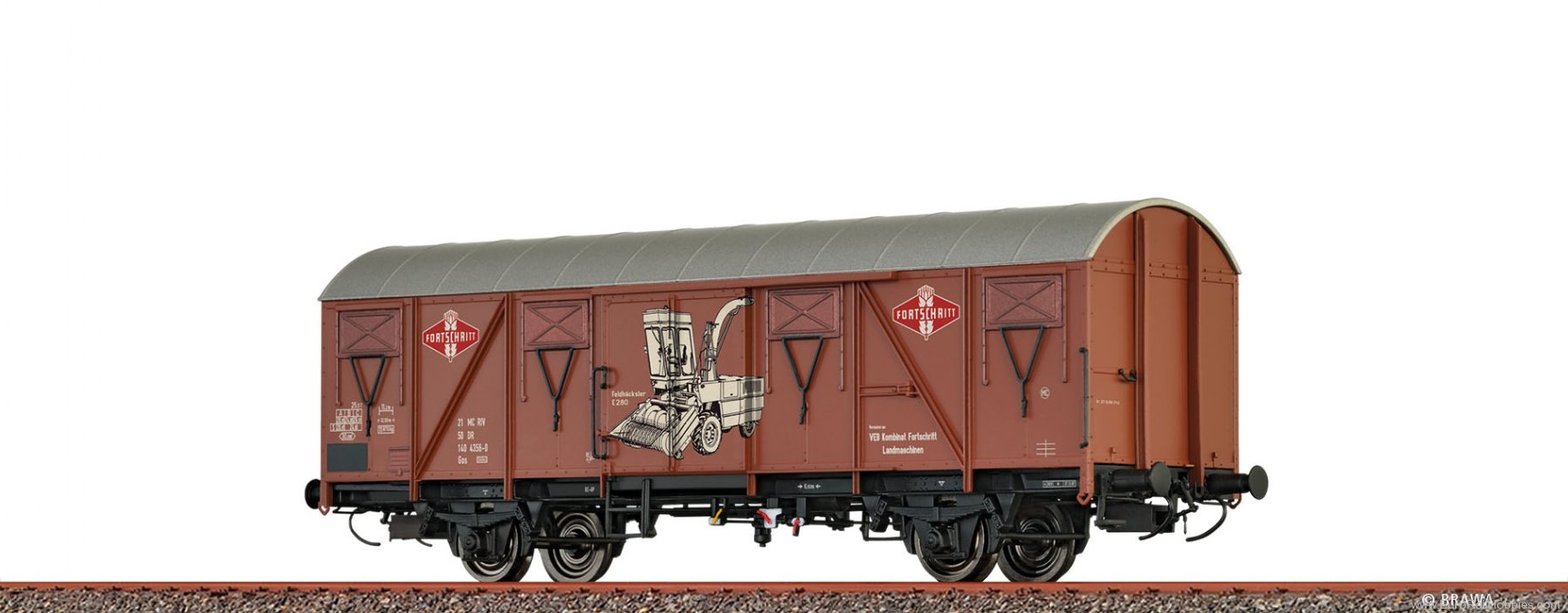 Brawa 51352 BRAWA DR Covered Freight Car Gos 'Fortschritt