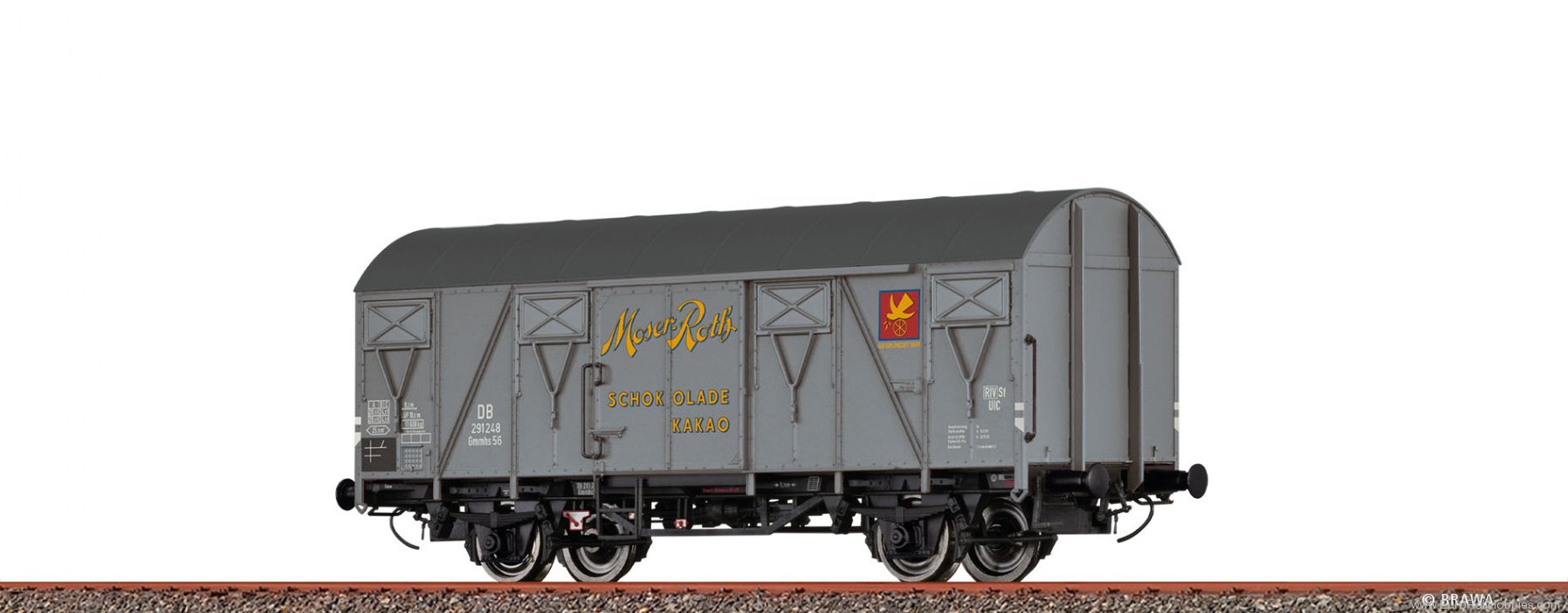 Brawa 51372 BRAWA DB Covered Freight Car Gmhs55 'Moser Ro