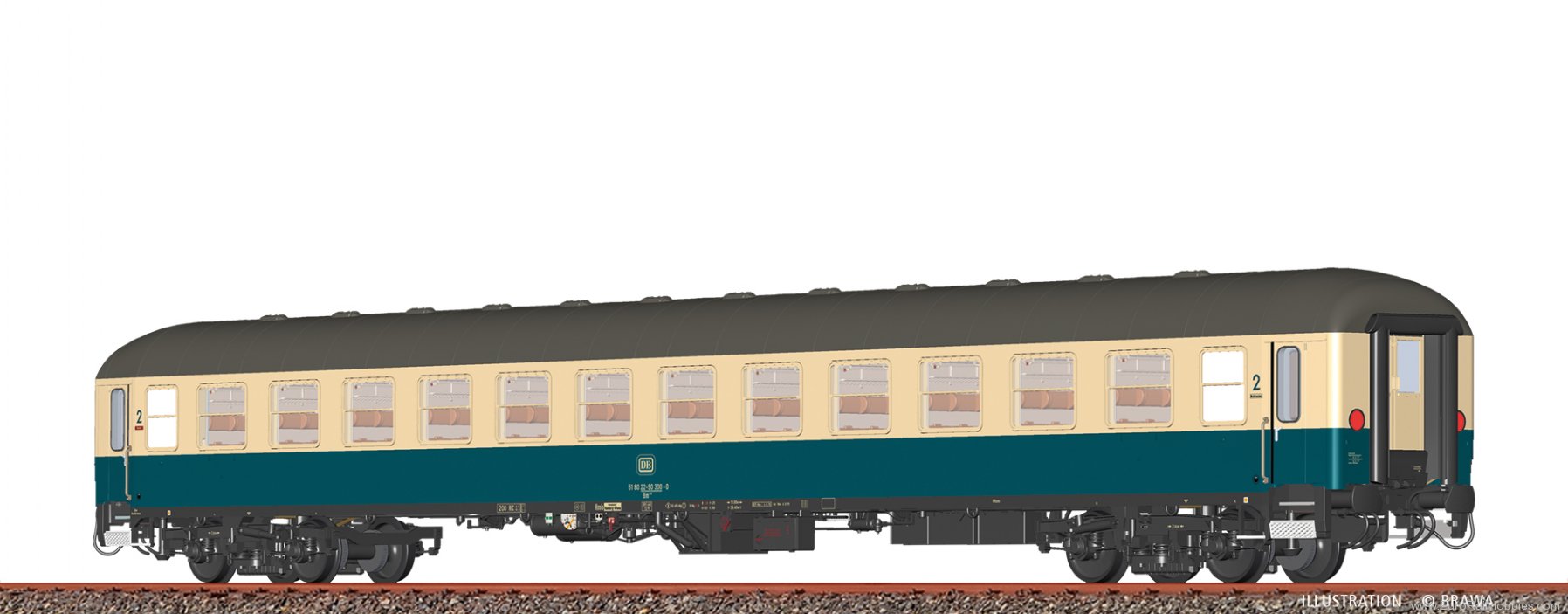 Brawa 58266 BRAWA DB Express Train Coach Bm235
